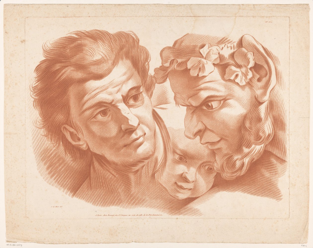Üç kafa by Louis Marin Bonnet (possibly)
