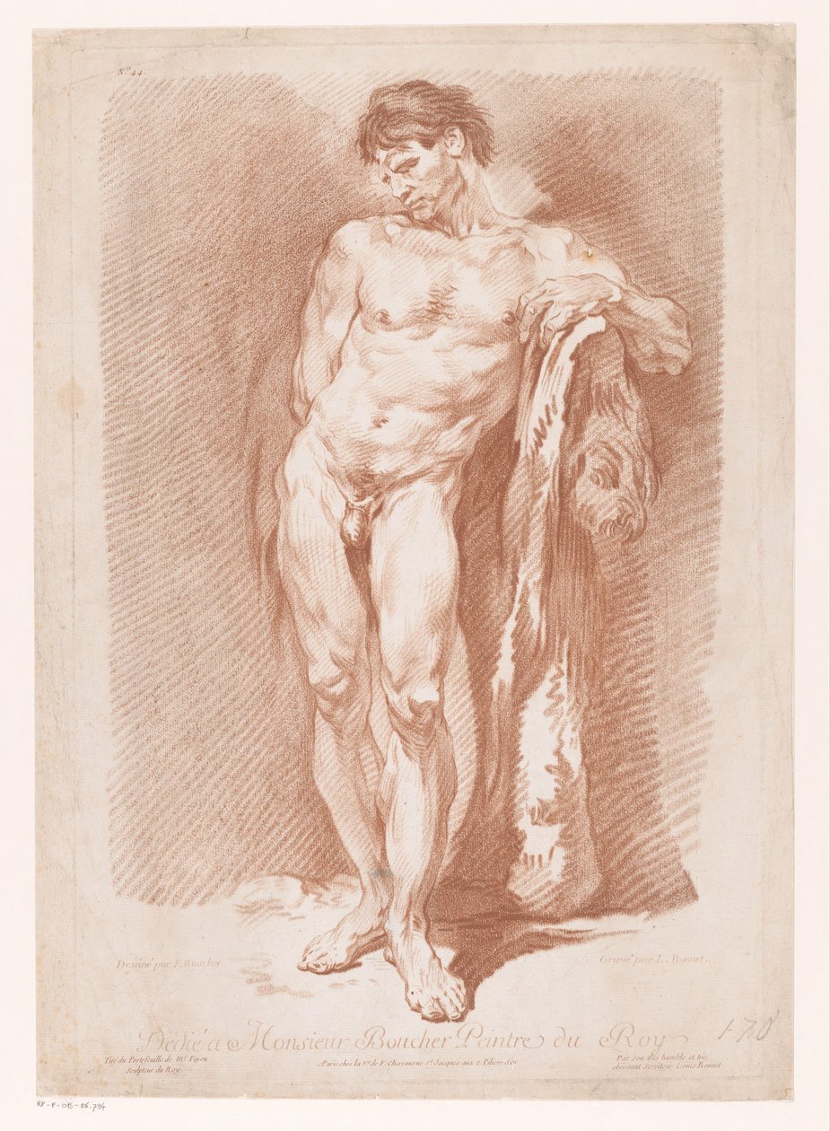 ayakta çıplak adam by Louis Marin Bonnet