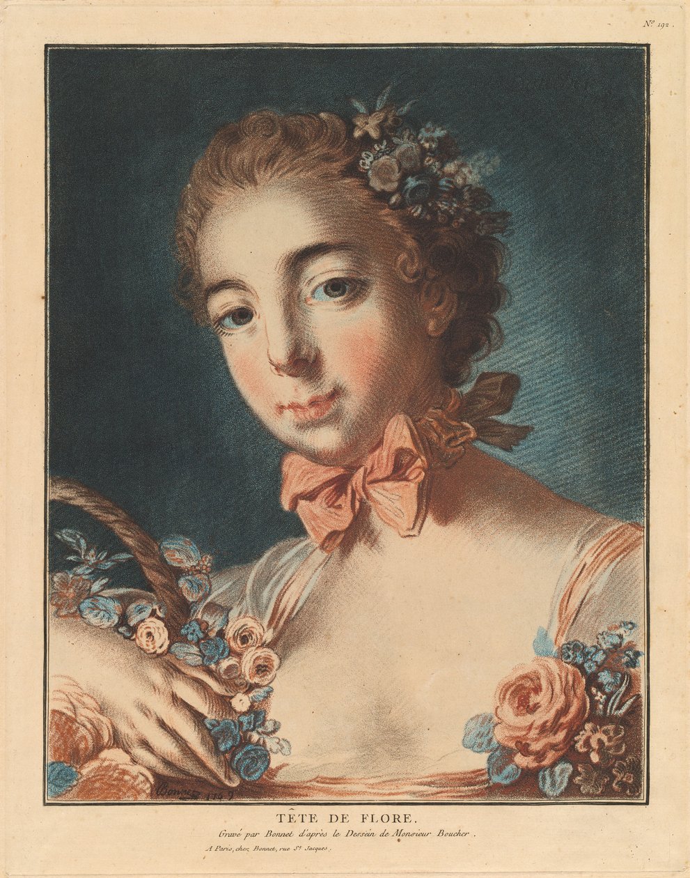 Flora Başkanı, 1769. by Louis Marin Bonnet