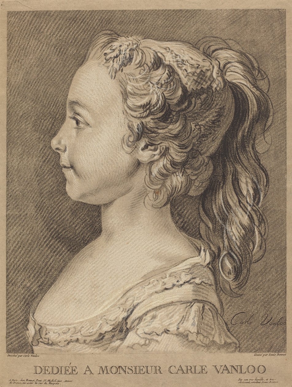 Marie-Rosalie Vanloo by Louis Marin Bonnet after Carle Van Loo