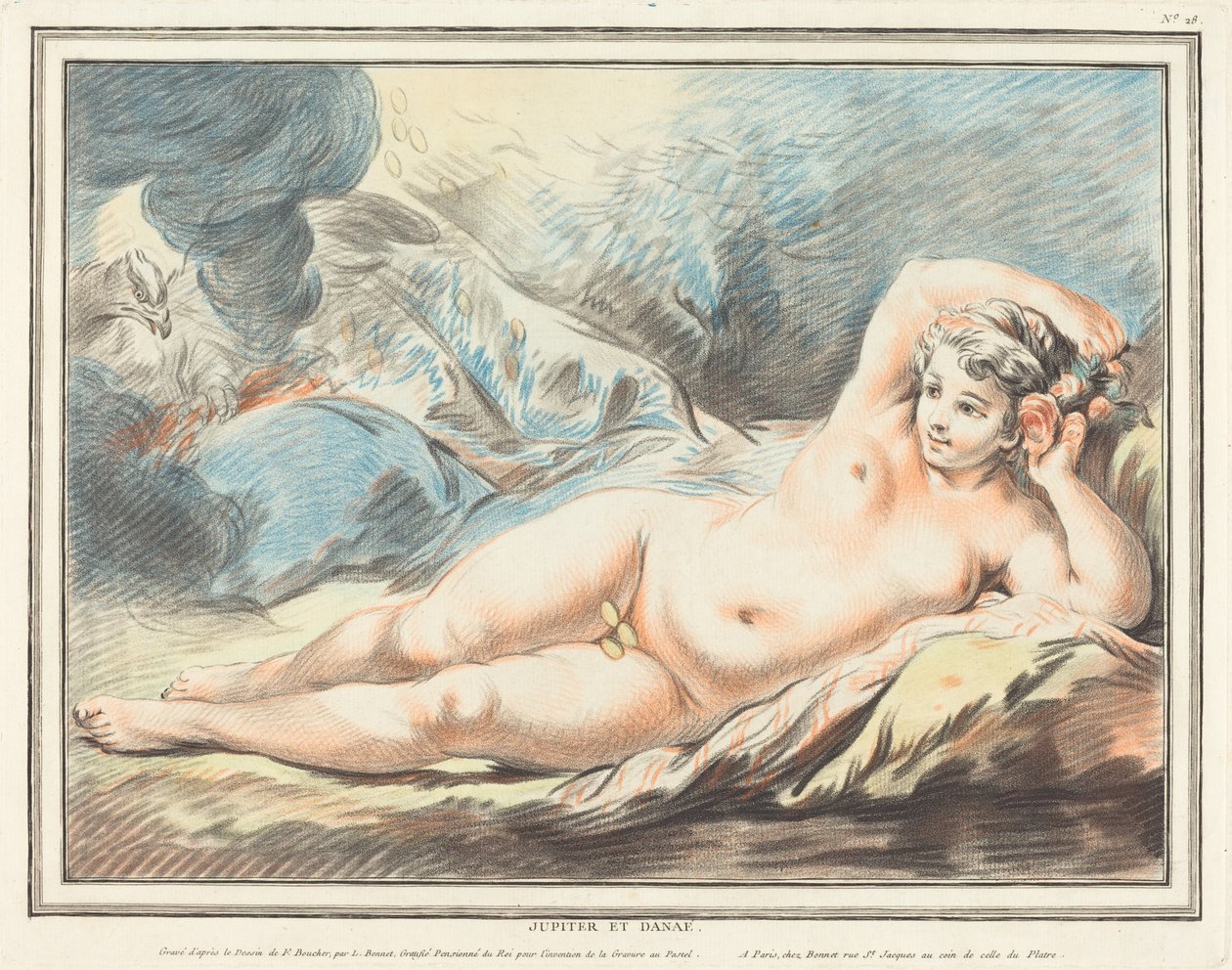 Jüpiter ve Danae by Louis Marin Bonnet after François Boucher