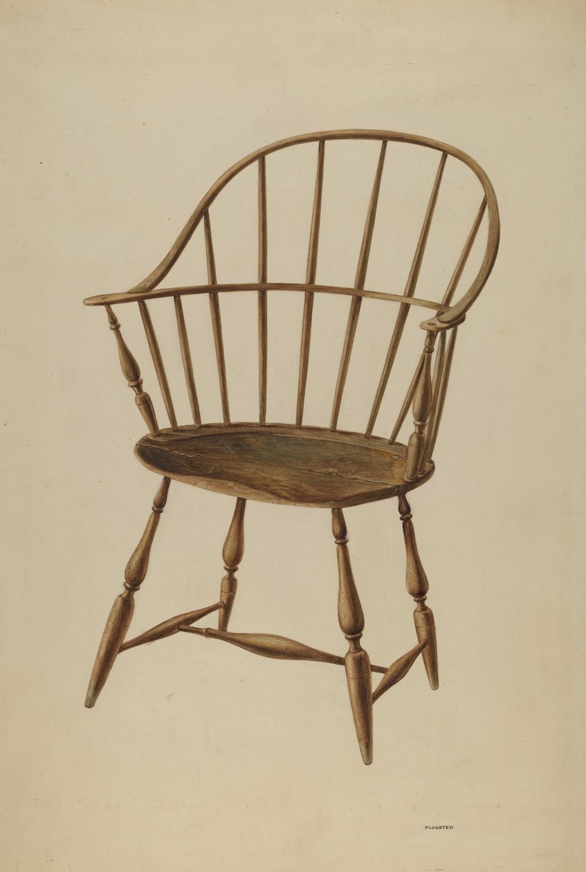 Windsor Sandalye, c. 1939. by Louis Plogsted