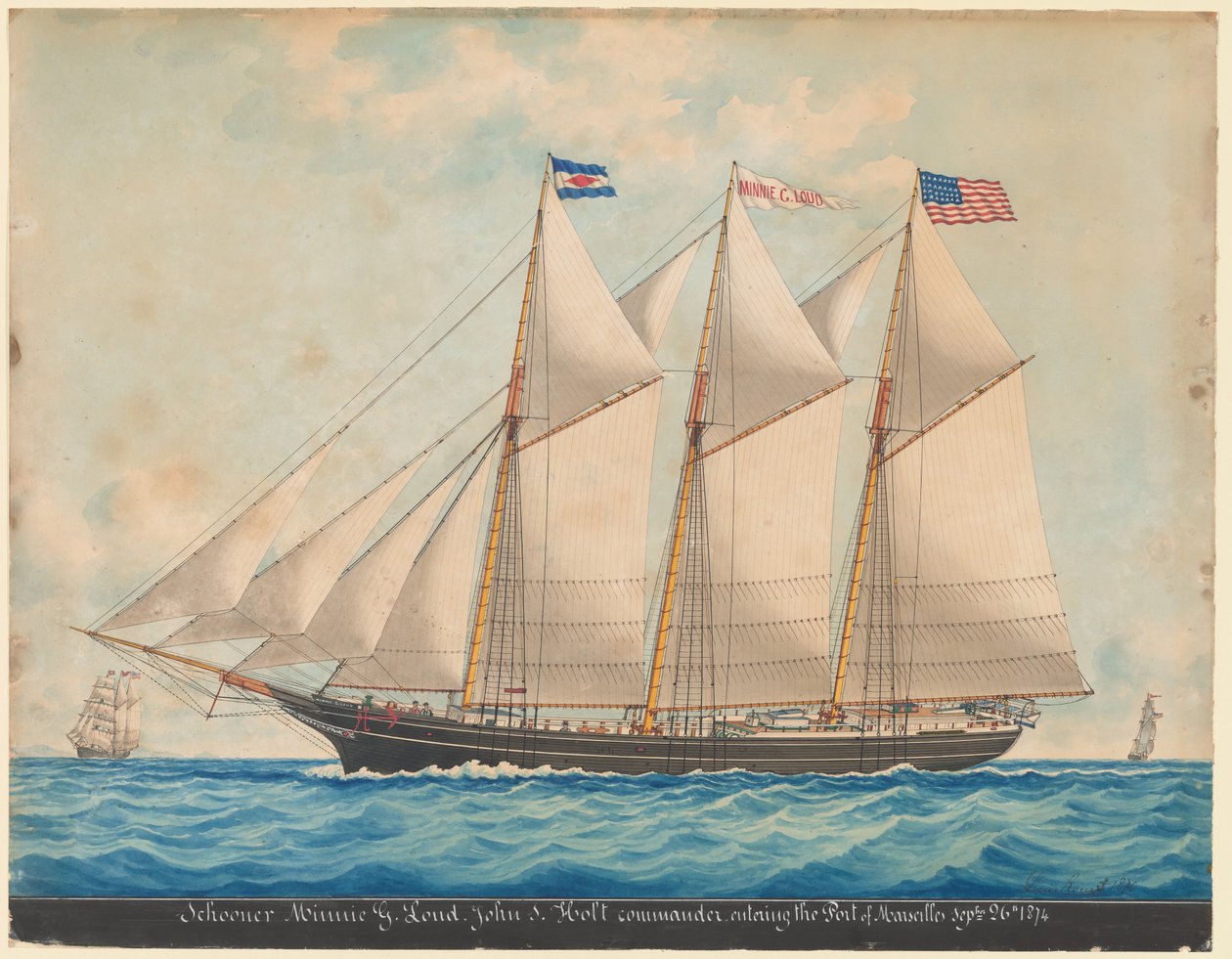 Sumru Schooner "Minnie G. Loud" by Louis Roux