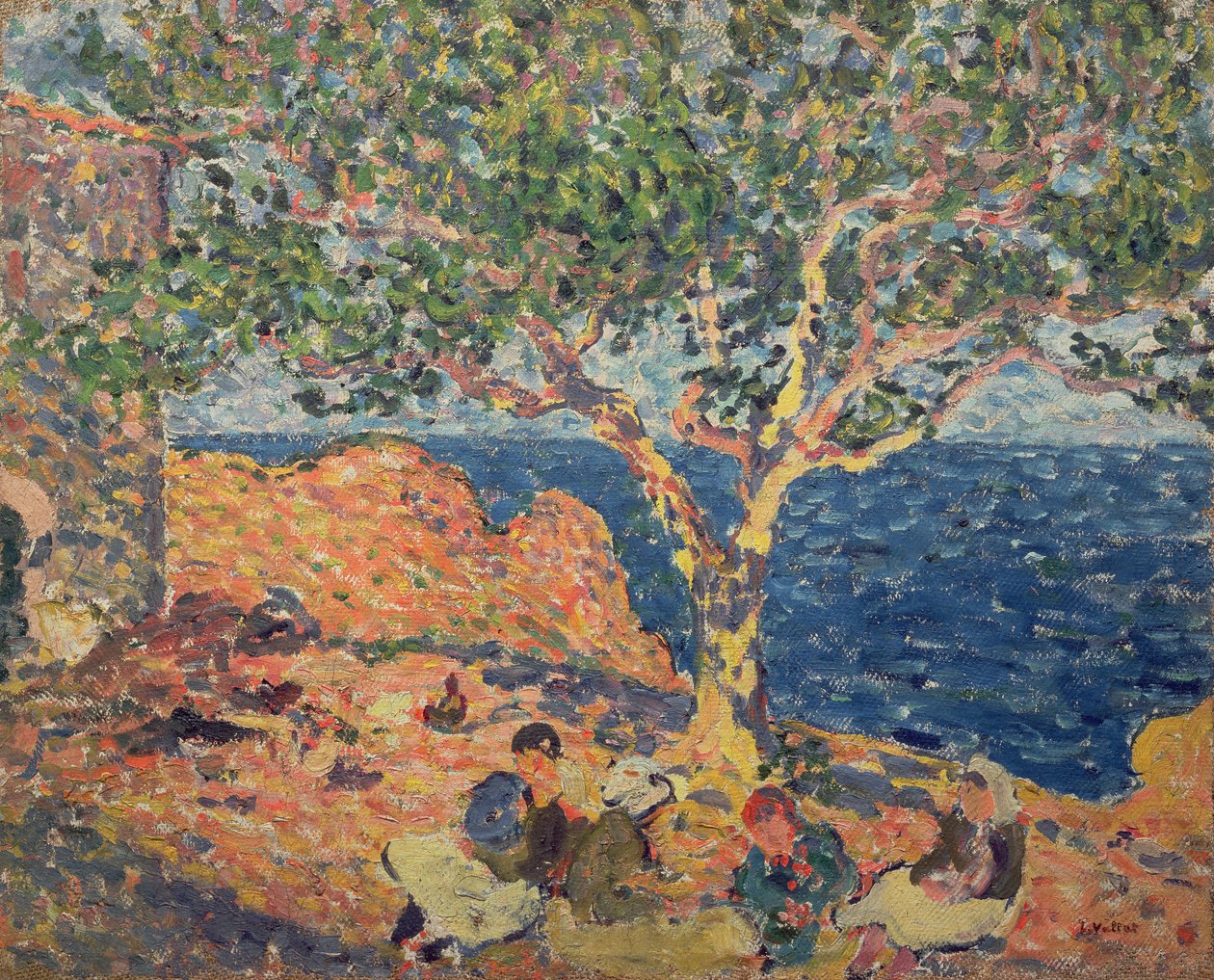 Akdeniz manzarası (tuval üzerine yağlı boya) by Louis Valtat