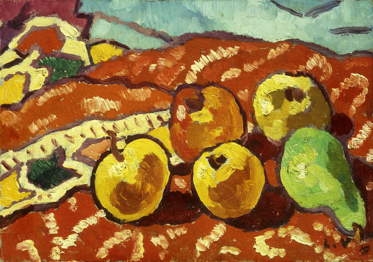 Elmalar ve Perdelik by Louis Valtat