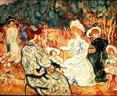 Playschool (tuval üzerine yağlıboya) by Louis Valtat