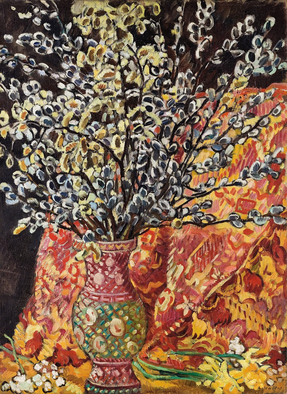 Çiçek Vazosu (tuval üzerine yağlıboya) by Louis Valtat