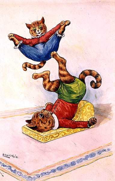 Akrobatlar, c.1905 by Louis Wain