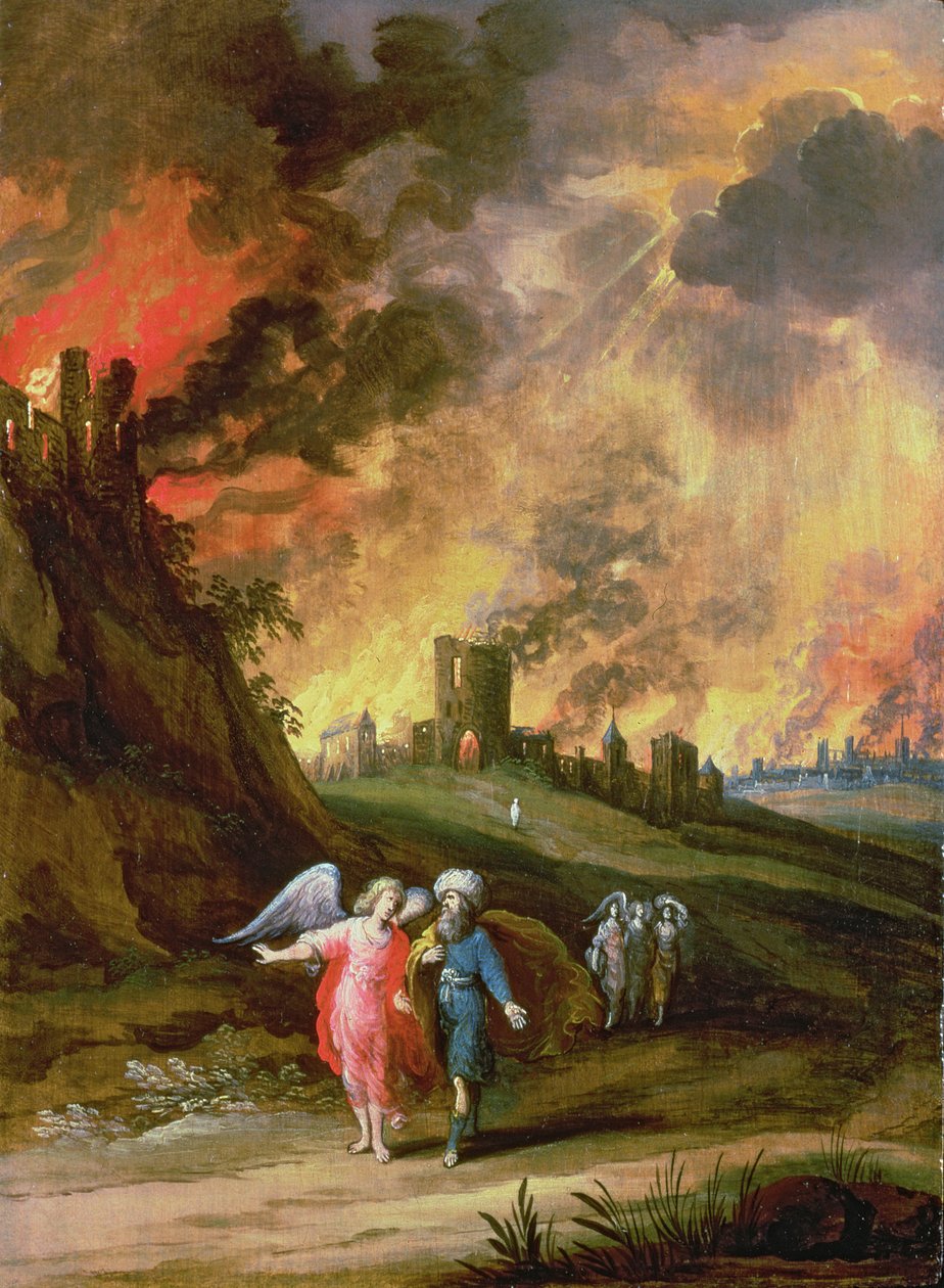Lot and His Daughters Leaving Sodom by Louis de Caullery