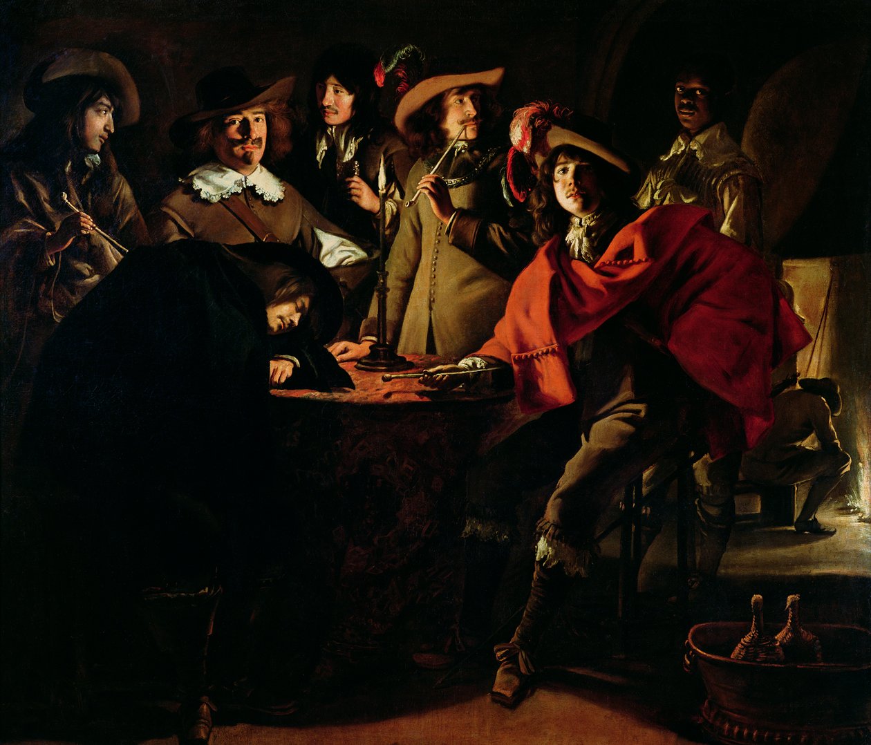 Muhafızlar Sigara İçiyor, 1643 by Louis le Nain