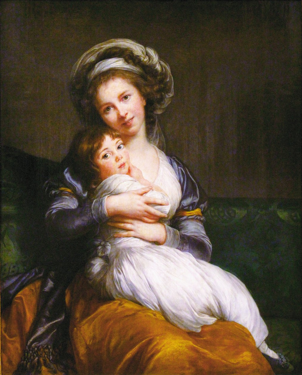 Madam Vigee-Lebrun ve kızı Jeanne Lucia (Julie) by Elisabeth Louise Vigee Lebrun