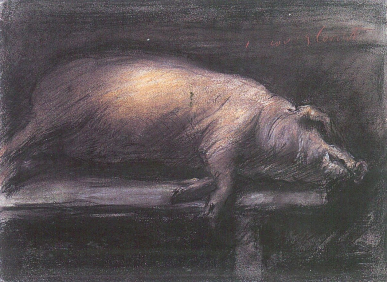 kesilmiş domuz by Lovis Corinth