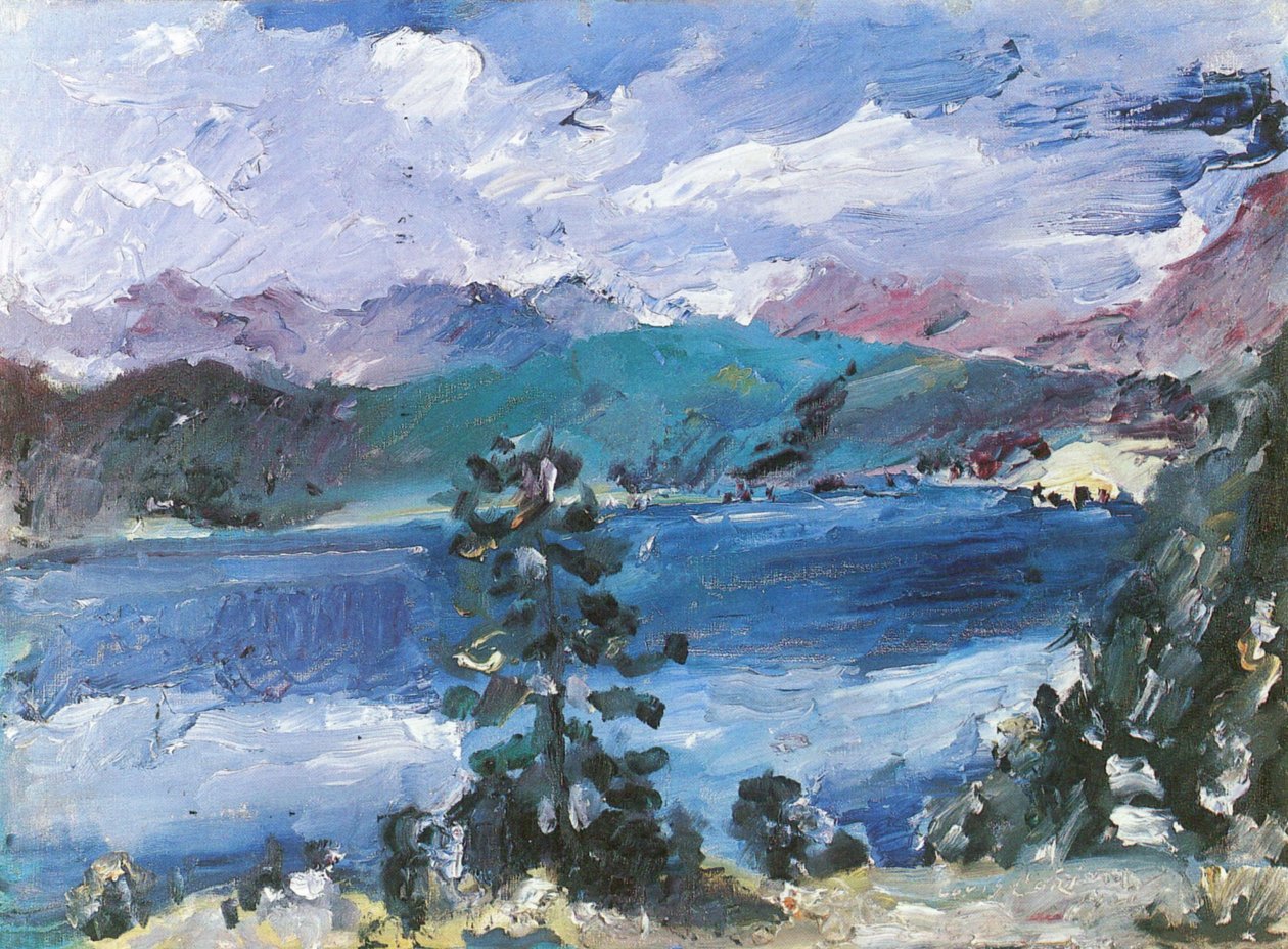 Karaçam ile Walchensee by Lovis Corinth