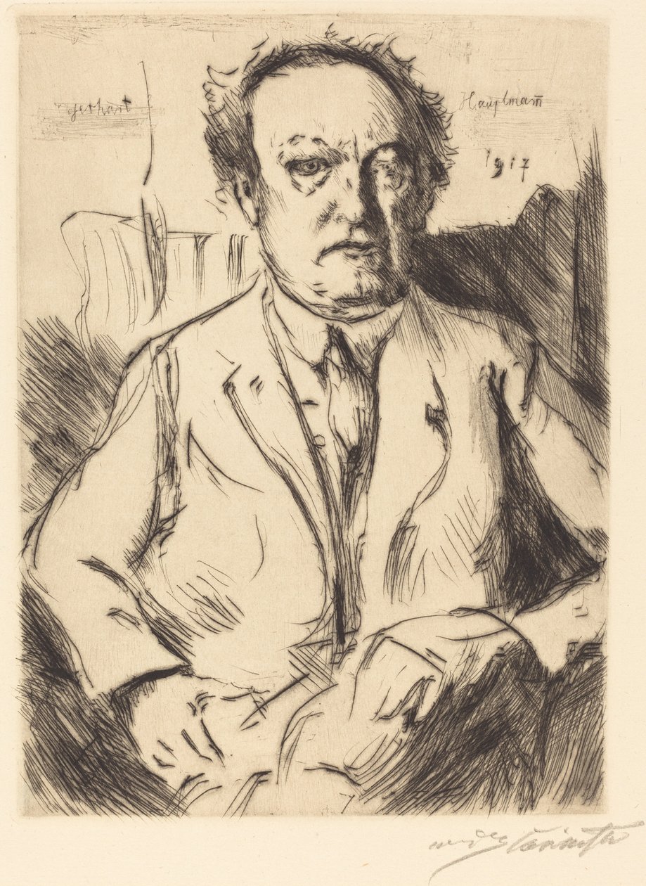 Gerhard Hauptmann, 1917. by Lovis Corinth