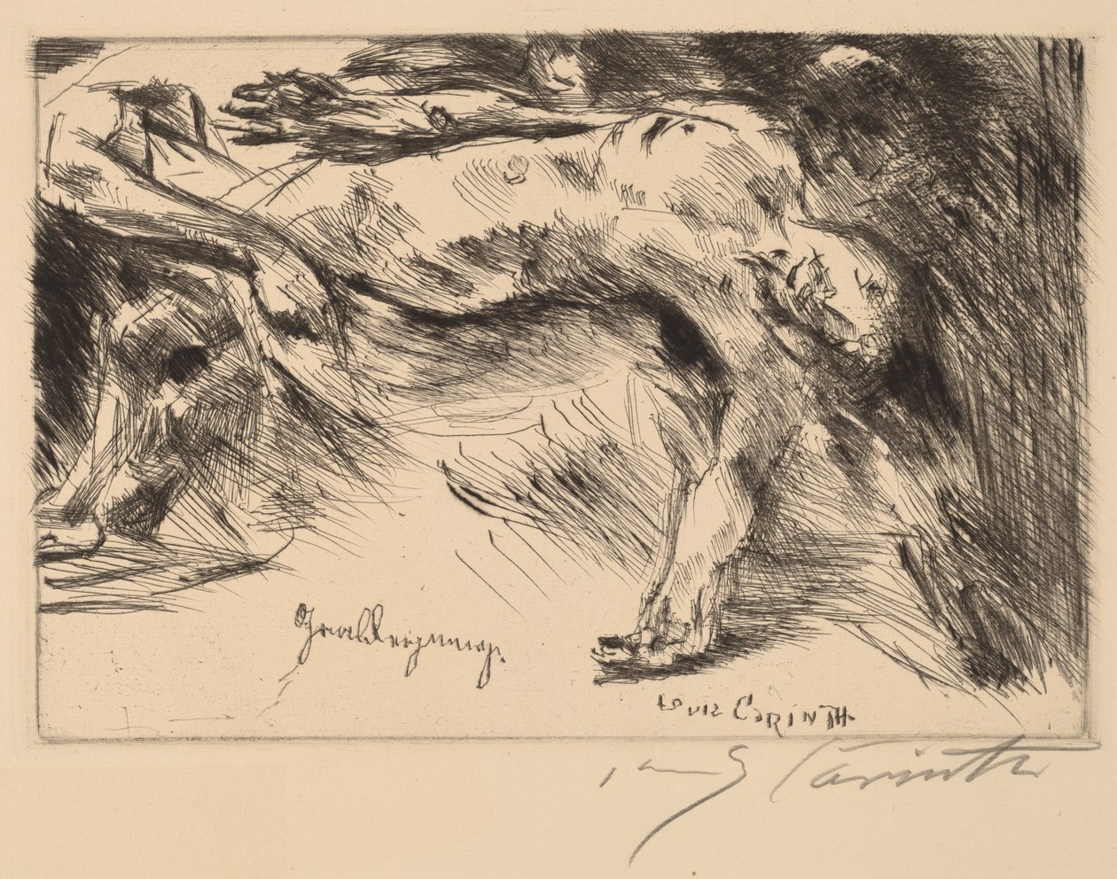 Grablegung Defin, 1921-1922. by Lovis Corinth