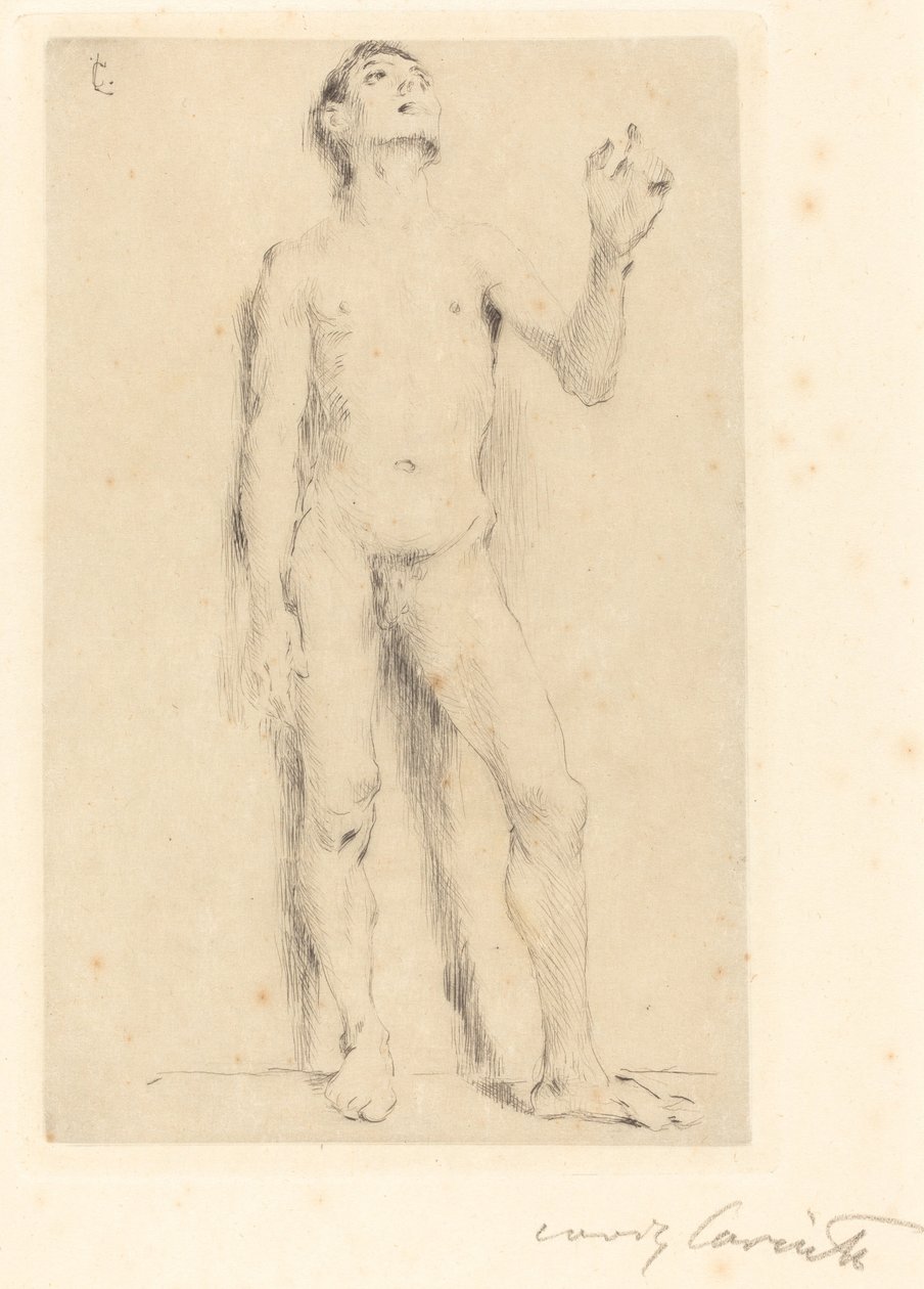 genç erkek çıplak by Lovis Corinth