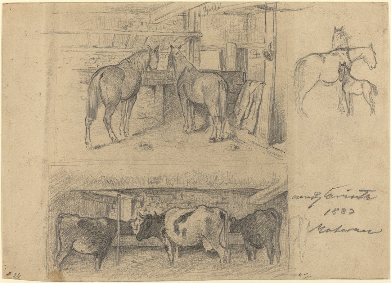Ahır, 1883. by Lovis Corinth