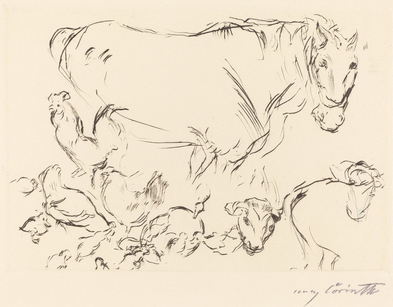 Çeşitli Hayvan Çalışmaları by Lovis Corinth