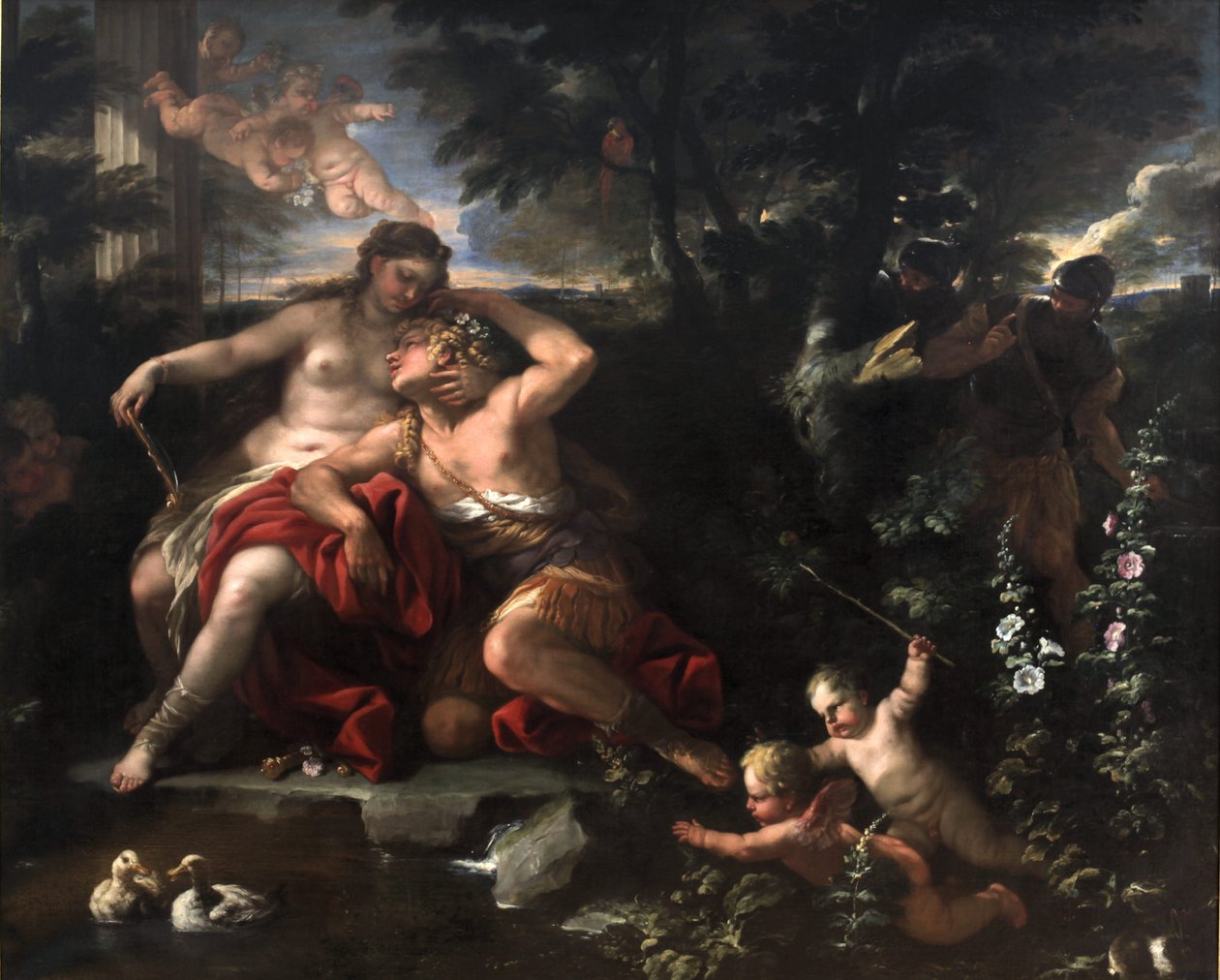 Şövalyeler tarafından keşfedilen Renaud ve Armide by Luca Giordano