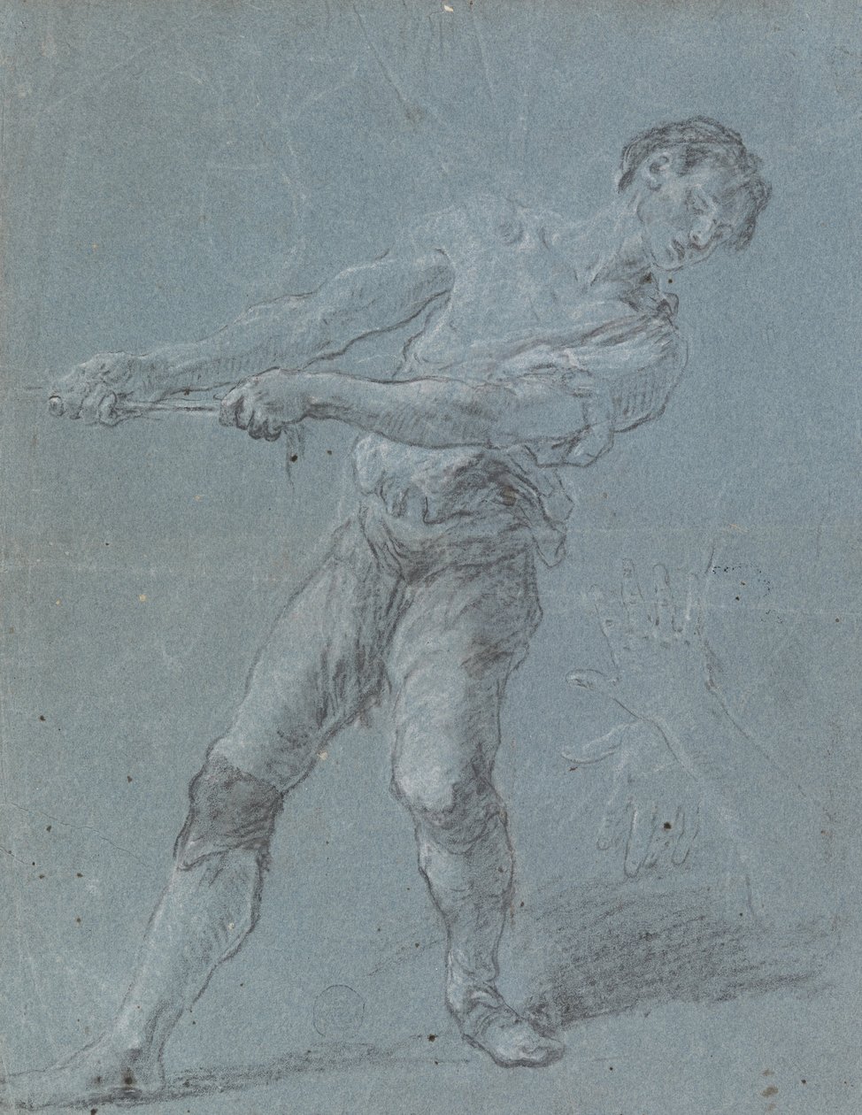 Bir ip çekerek genç adam by Luca Giordano
