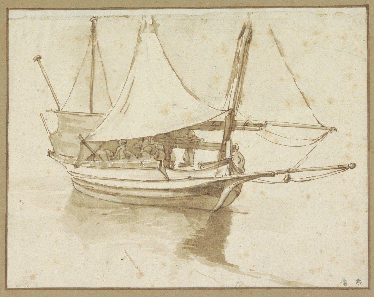 Resif yelkenli iki direkli by Luca Carlevarijs (possibly)