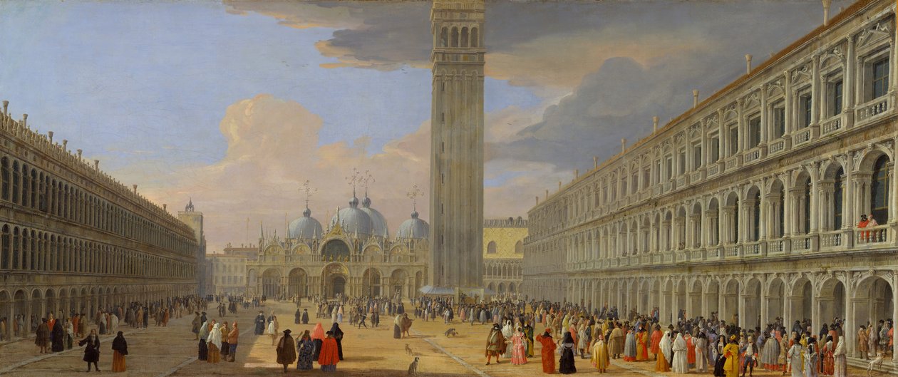 Piazza San Marco, Venedik, yak. 1709. by Luca Carlevarijs