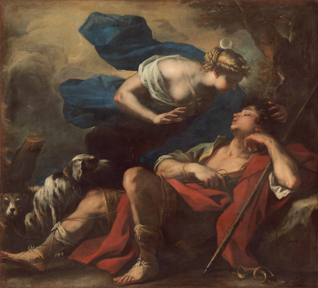 Diana ve Endymion by Luca Giordano