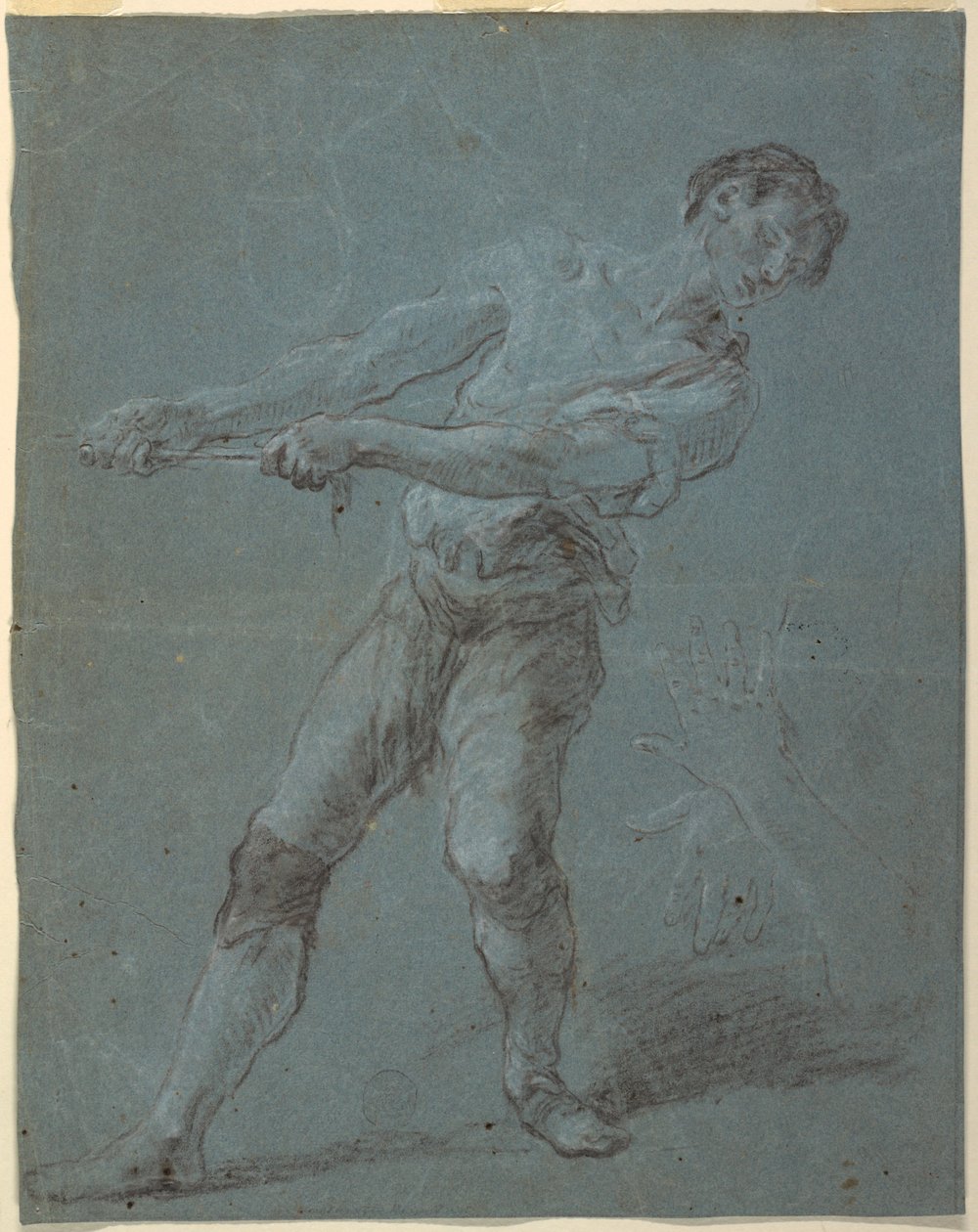Bir ip çekerek genç adam by Luca Giordano
