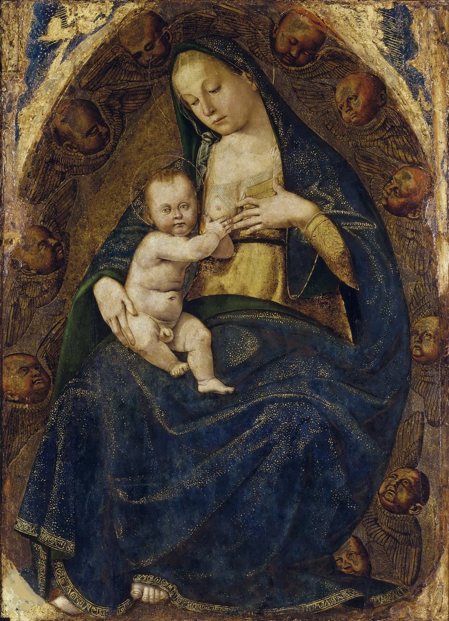 Hemşirelik Madonna, c. 1482-1485. by Luca Signorelli