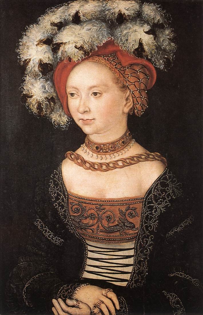 genç bir kadın portresi by Lucas Cranach the Elder