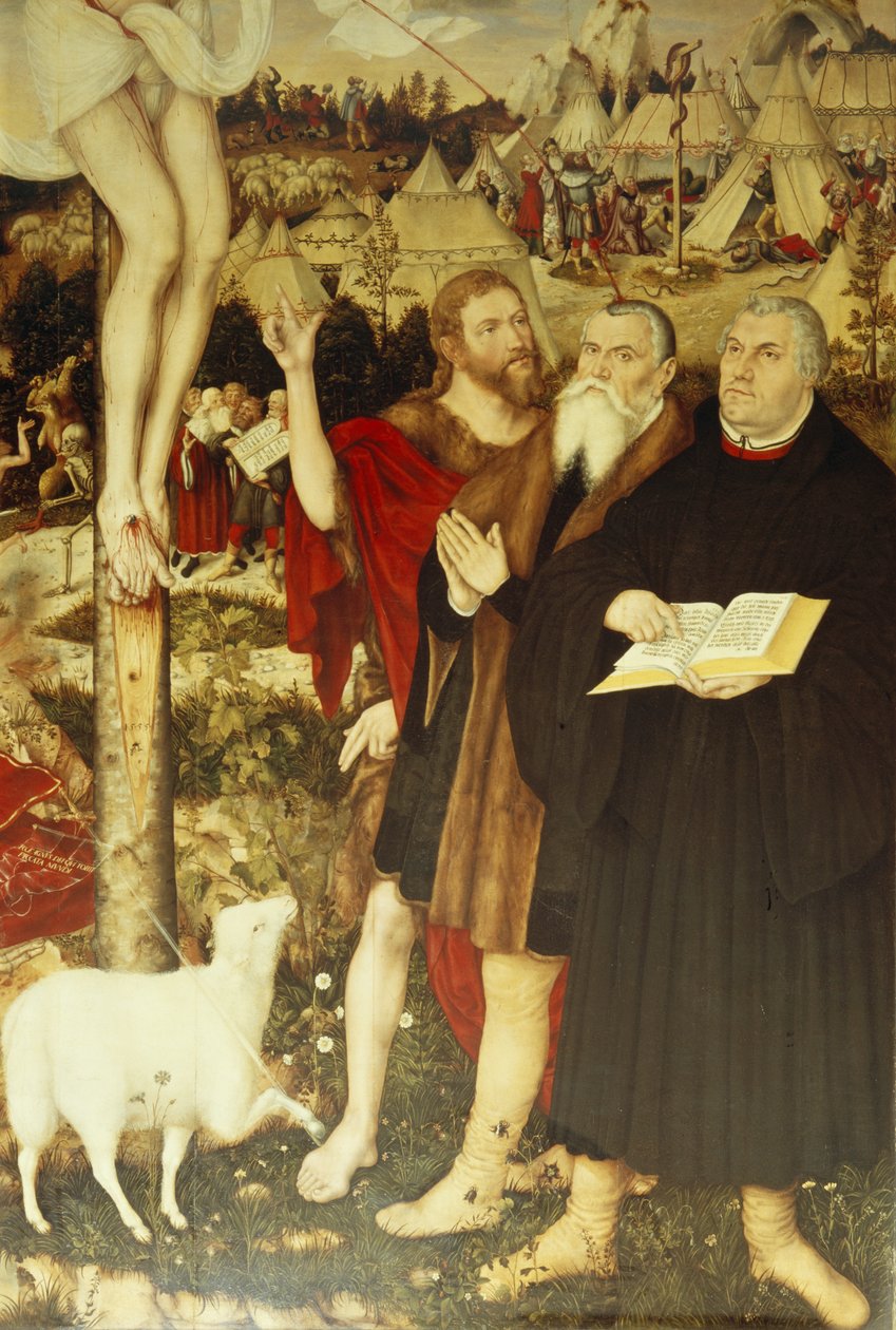 İsa çarmıhta, 1552-55 (308464 detayı) by Lucas Cranach the Elder