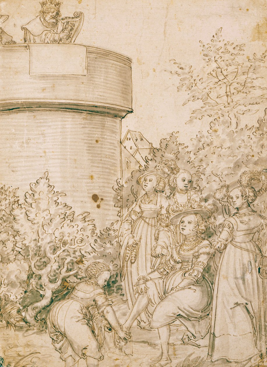 David ve Bathsheba by Lucas Cranach the Elder