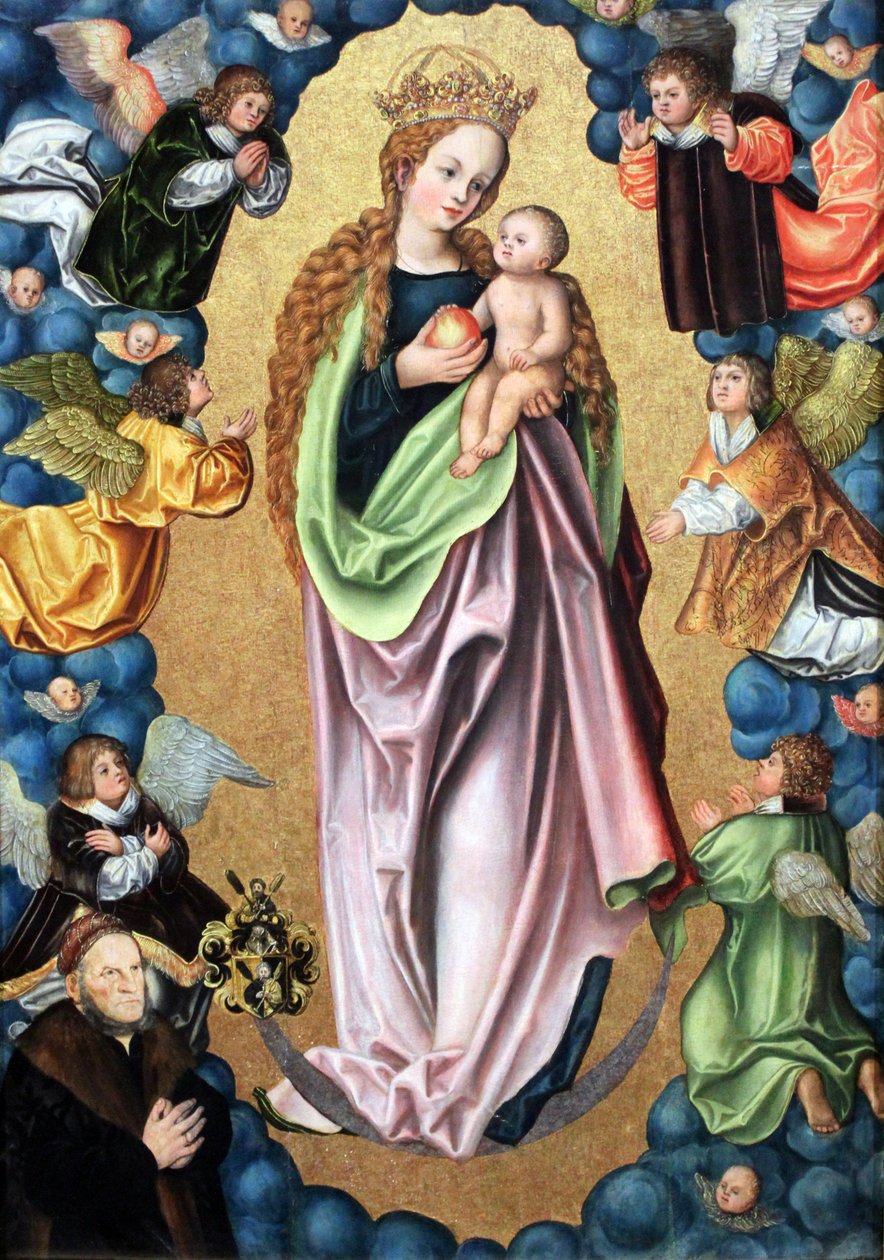 Hilal üzerinde Madonna by Lucas Cranach the Elder