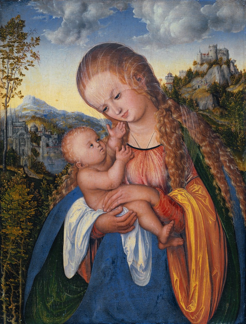 madonna ve çocuk by Lucas Cranach the Elder