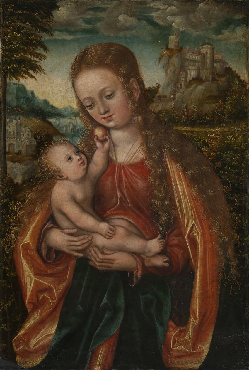 madonna ve çocuk by Lucas Cranach the Elder