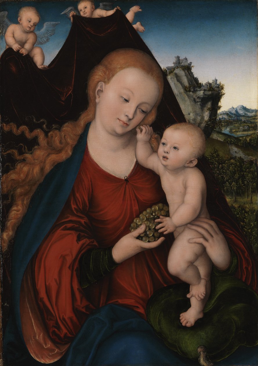 madonna ve çocuk by Lucas Cranach the Elder