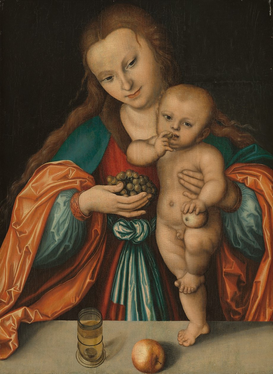 madonna ve çocuk by Lucas Cranach the Elder