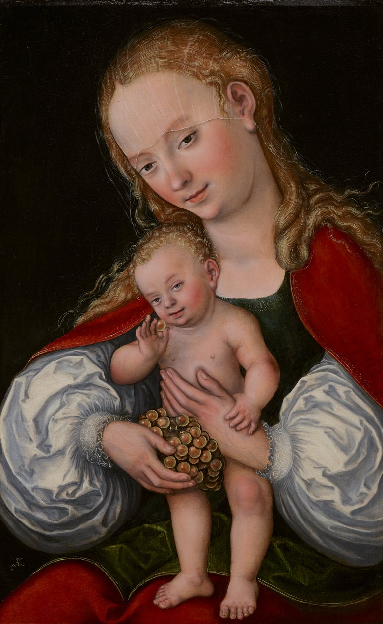 Madonna ve Üzümlü Çocuk by Lucas Cranach the Elder