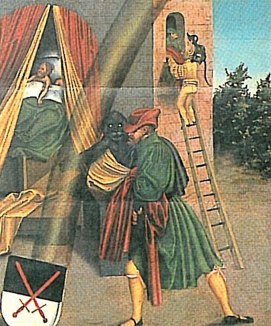 The Ten Commandments Sixth Commandment detail by Lucas Cranach the Elder