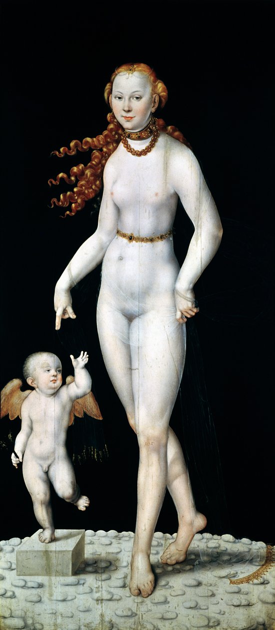 Venüs ve Aşk Tanrısı by Lucas Cranach the Younger