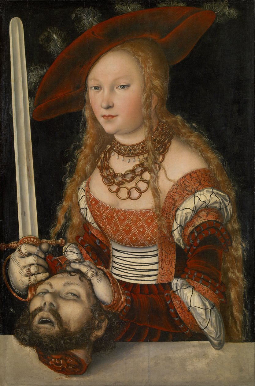 Holofernes Başkanı ile Judith by Lucas Cranach the Elder