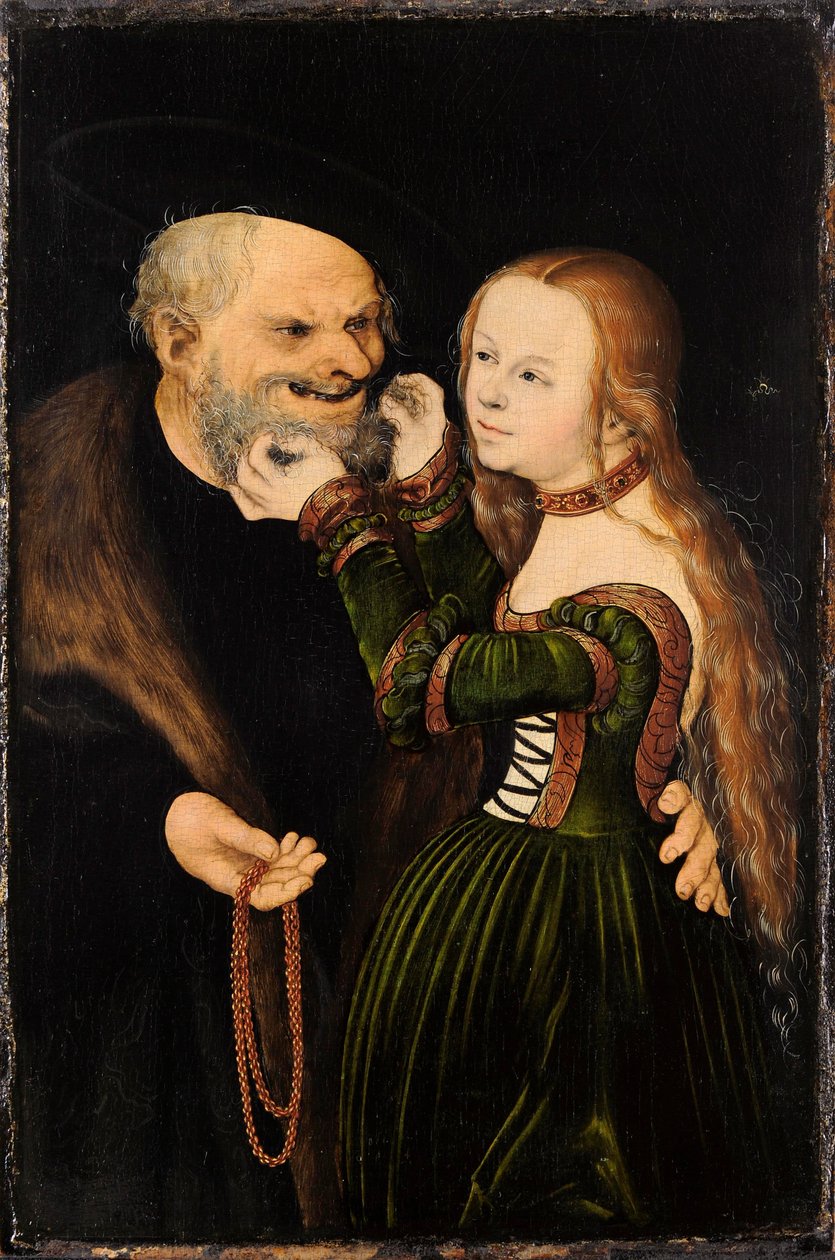 Eşitsiz Çift (Aşık Yaşlı Adam) by Lucas Cranach the Elder