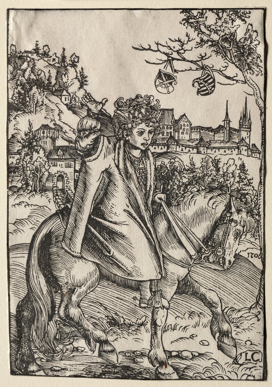 At sırtında bir çocuk by Lucas Cranach