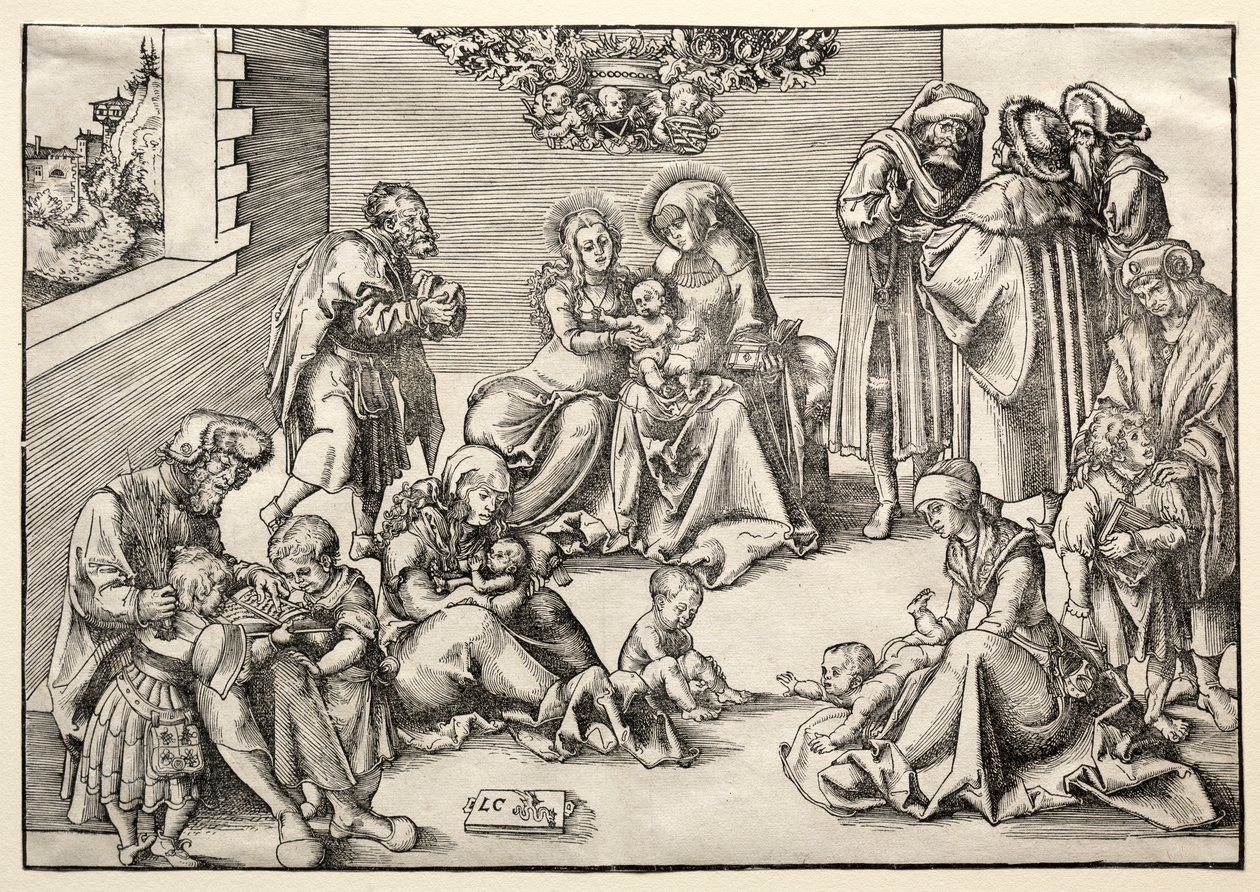 Kutsal Aile ve Kindred by Lucas Cranach