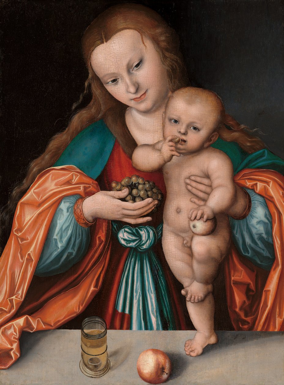 madonna ve çocuk by Lucas Cranach the Elder