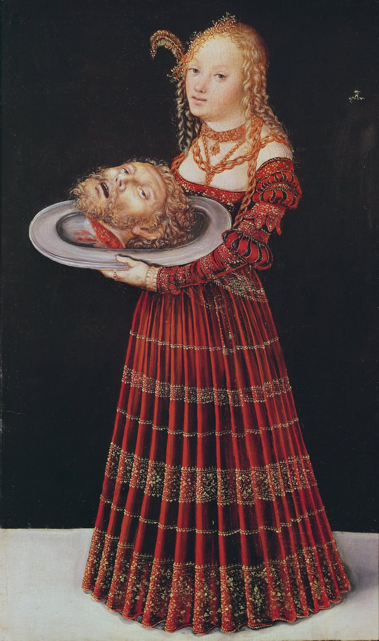 Salome (ahşap üzerine yağ) by Lucas Cranach the Elder
