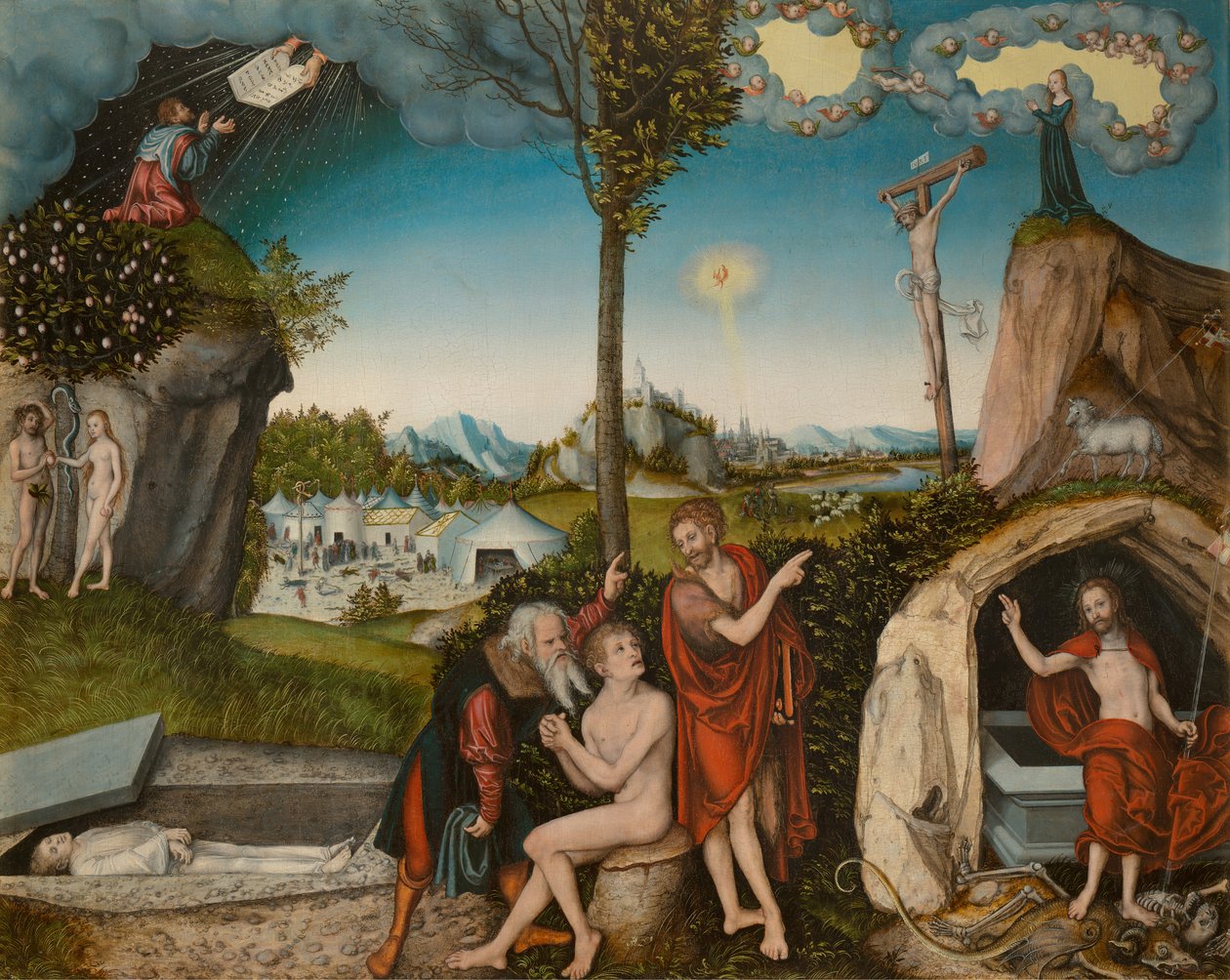 İnsanın düşüşü ve kurtuluş by Lucas Cranach the Elder