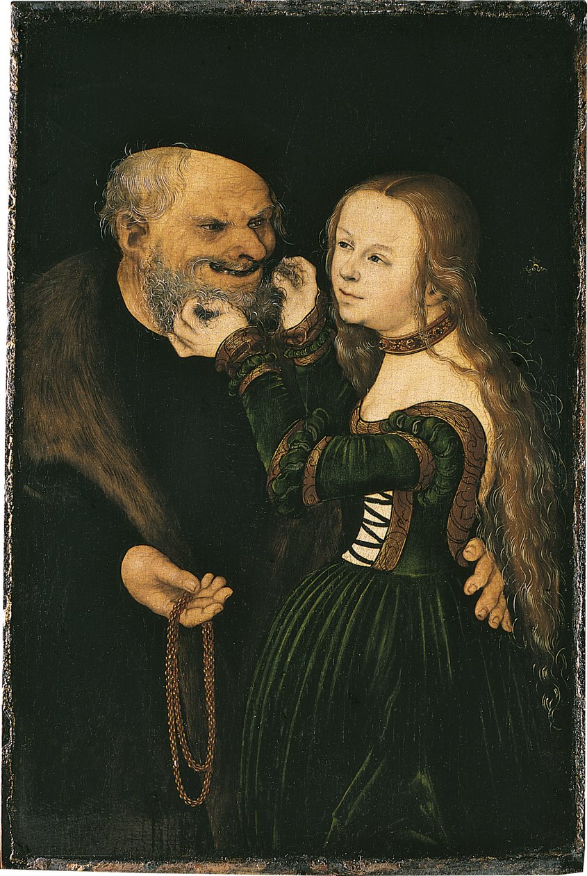 Eşitsiz Çift, yaklaşık 1530 by Lucas Cranach the Elder