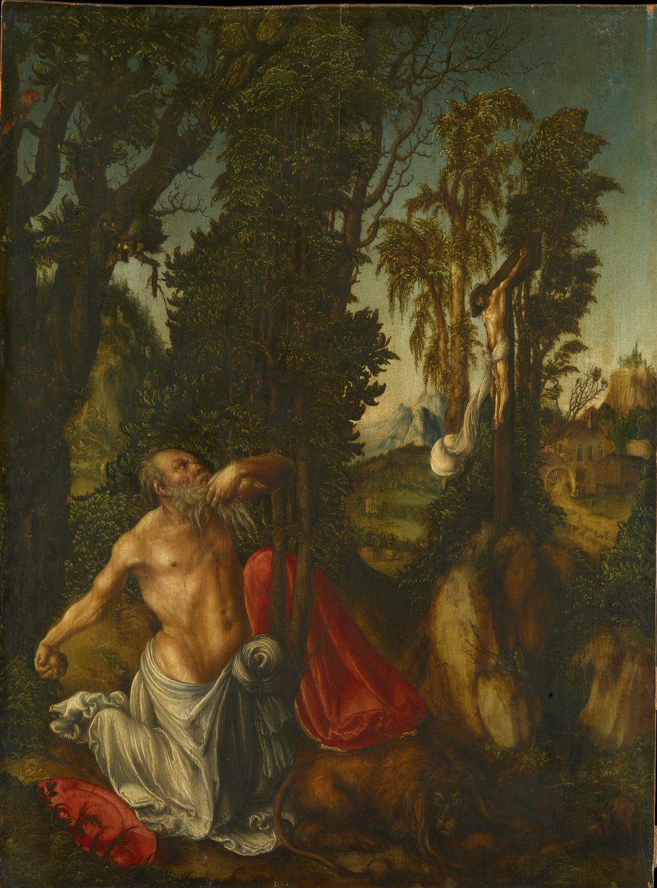 Tövbekar Aziz Jerome, 1502 by Lucas Cranach the Elder