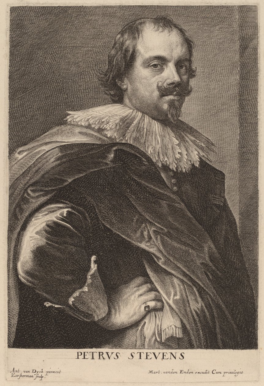 Petrus Stevens by Lucas Emil Vorsterman after Sir Anthony van Dyck